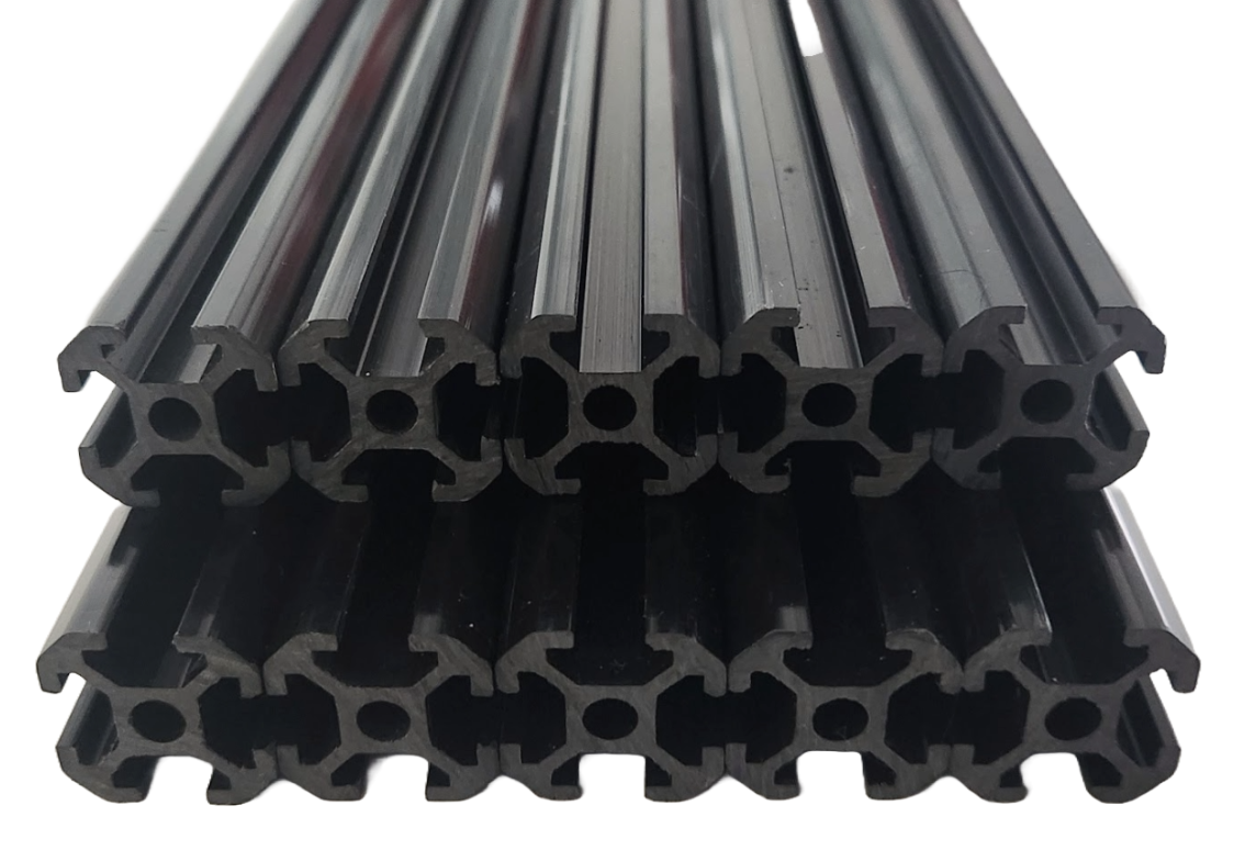 XBEAMS 2020 Black Rigid Plastic T Slot Framing